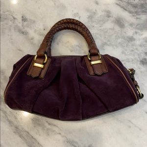 Banana Republic Purple Suede Bag